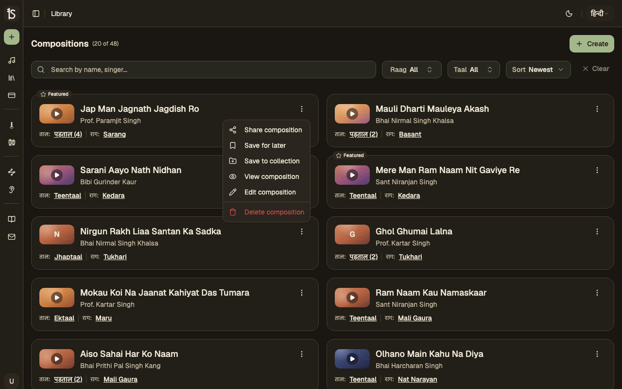 Save for later button in actions menu