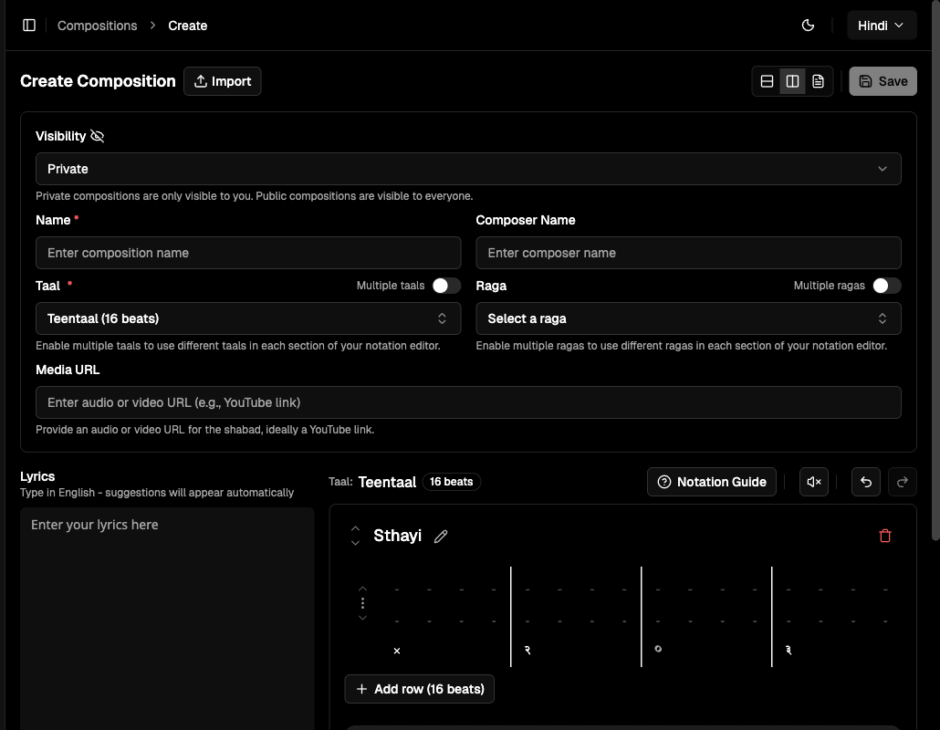 Image showing Create a New Composition step